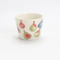 Ceramic fig pattern hand grip cup, 250ml capacity minimalist style ceramic mug for home. - [Fig] Hand-held Cup