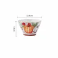 Bol en céramique citrouille, vaisselle style japonais 5 pouces, design élégant pour cuisine. - Bol conique 5 pouces