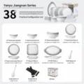 Service de vaisselle en céramique de 38 pièces avec bols, assiettes et baguettes de style simple. - Service de table 38 pièces pour 8 personnes - coffret cadeau