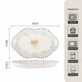 Plato de pescado de cerámica estilo francés de 12 pulgadas, apto para horno y microondas. - Plato para pescado de flor de ciruelo de 12 pulgadas, serie Fanghua