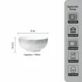 Bol en céramique de 6 pouces texture pierre pack unique vaisselle de cuisine micro-ondes - Bols à nouilles 6 pouces - 1 pièce