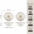 Juego de 2 cuencos de cerámica para sopa de doble asa, vajilla floral francesa de 9.5 pulgadas. - Cuencos con dos asas de 9,5 pulgadas - Fanghua - set de 2