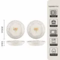Juego de 2 platos llanos de cerámica de estilo francés de 8 pulgadas con diseño floral - Platos Xinya de 8 pulgadas - Fanghua - set de 2