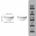 Lot de 2 bols en céramique effet pierre, 6 pouces 740ml vaisselle moderne pour cuisine et maison. - Bols à nouilles de 6 pouces - Lot de 2