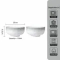 Lot de 2 bols en céramique motif marbre, diamètre 19cm et hauteur 9.5cm pour cuisine. - Bols à soupe de 8 pouces - Lot de 2