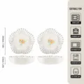 Juego de 4 platos de cerámica con flor de ciruelo de 8 pulgadas, diseño floral. - Platos flor de ciruelo de 8 pulgadas - Fanghua - set de 4