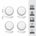 Set de 4 assiettes à soupe en céramique de 7 pouces, creuses et compatibles micro-ondes. - Assiettes rondes de 7 pouces - Lot de 4