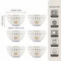 Juego de 6 tazones de cerámica de 4.5 pulgadas 330ml vajilla de porcelana para uso diario. - Cuencos Xinya de 4,5 pulgadas - Fanghua - set de 6