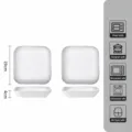Assiette carree en ceramique texture marbre 8 pouces lot de 2, vaisselle moderne minimaliste. - Assiettes carrées 8 pouces - Lot de 2