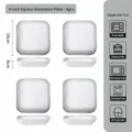 Set de 4 Assiettes Carrées en Céramique de 8 Pouces Résistantes au Four et Micro-ondes - Assiettes carrées 8 pouces - Lot de 4
