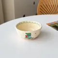 Bol en céramique de dessin animé mignon pour enfants, bol à salade et yaourt style crocodile. - Bol à riz 5 pouces / M. Crocodile