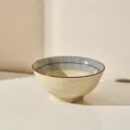 Bol à ramen en céramique japonaise 7 pouces beige moucheté rayures bleues vaisselle - Bol à Ramen de 7 Pouces / 1 Pièce/Paquet / Pluie bleue - Bol à ramen 7 pouces (1 pièce)
