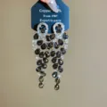 Luxury black teardrop zircon tassel earrings, elegant court style silver-tone party ear jewelry for women. - Silver