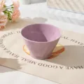 Bol conique en céramique violette de 5 pouces pour repas quotidien, vaisselle élégante et solide. - 5 Pouces / Bol conique 5 pouces (Violet taro)