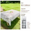 Mantel de picnic a cuadros desechable para acampar al aire libre impermeable 1pza - Una Bolsa / Cuadrícula en Blanco y Negro (80*140cm)
