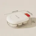 Mini molde para cubitos de hielo con tapa caja para hacer hielo portátil blanco - Blanco