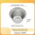 Bol de papel de aluminio profundo 550ml para freidora de aire, recipiente redondo. - 550ml / Sin Tapa / Paquete de 10