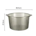 Transparent plastic foot bath basin household thick deep foot soak tub with handles 40.5cm - 21.5cm Height / Transparent Gray