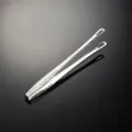 Pinza de alimentos profesional de acero inoxidable para barbacoa pan bistec 24cm larga - Plateado 24cm