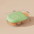 Mini bandeja de cubitos de hielo con tapa, caja de hielo de presión para cocina verde. - Verde