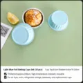 Moules a gateau en feuille d'aluminium jetables de 125ml, tasses de cuisson, bleu clair. - 10 Pièces/Paquet (125ml) / Bleu clair