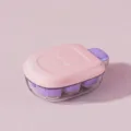 Molde de cubitos de hielo rosa mini helado con tapa, herramienta de caja congeladora. - Rosa