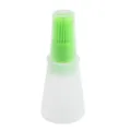 Bouteille pinceau a huile en silicone pour cuisson barbecue cuisine resistante a chaleur - Vert