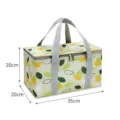 Bolsa Térmica de Picnic con Estampado de Hojas Verdes Bolso Portátil para Almuerzo - Bolsa de picnic - Hojas voladoras