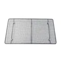 Black metal wire cooling rack for baking, rectangular non-stick bread and cake wire grid. - 46x26x3cm / Black