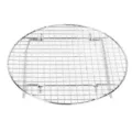 Stainless steel round cooling rack with foldable feet for baking chiffon cake and steaming. - Folding Round Mesh 27cm*4.5cm