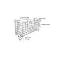 Silver metal wire mesh storage basket office home desk organizer desktop tidy rack 10.7in - Silver Rectangular Storage Basket