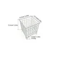 Silver metal square grid storage basket, iron hollow organizer box for office and home use. - Silver Square Storage Basket