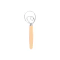 Danish dough whisk with wooden handle, stainless steel wire bread mixer for baking. - Single Loop / Short Style