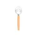 Stainless steel Danish dough whisk with wooden handle for baking bread flour stirrer. - Double Loop / Short Style