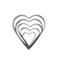 Stainless steel heart cookie cutter 5-piece set, durable baking mold for romantic cookies. - Heart (Sharp) / Approx 2.5cm