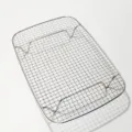 Stainless steel wire mesh cooling rack baking grid tray with support feet for kitchen baking. - Aperture 6*6mm