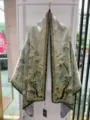 Elegant Chinese style Xiangyunsha long silk scarf with vintage floral print shawl design. - Style-15