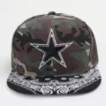 Casquette de baseball camouflage avec visière cachemire et étoile brodée style urbain mode. - Réglable / Camouflage