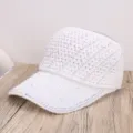 Sombrero Vacio De Malla De Strass Blanco Verano Transpirable Visera Sol Variante - 55-59 (Ajustable) / Blanco