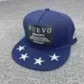 Gorra de béisbol plana hip hop elegante para hombres y mujeres, sombrero streetwear bordado. - Ajustable / Ala plana azul marino [NUEVO]