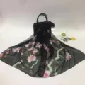 Été fleur mousseline écharpe léger long châle plage protection soleil imprimé floral femme - SH-2