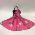 Schicker Chiffon Schal mit Blumenmuster, langes Halstuch und leichtes Strandtuch für Damen. - SH-11