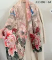 Sciarpa in seta con stampa floreale in stile cinese elegante vintage lunga leggera scialle donna - Stile PS006