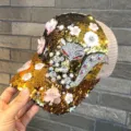 Sparkly sequin baseball cap for women, bling rhinestone animal design, fashionable adjustable sun hat. - Fox - Gold