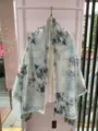 Elegante foulard lungo in seta stile cinese Xiangyun garza con stampa floreale e moda. - Stile-4