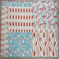 Vintage style square scarf 90cm large floral geometric print neckerchief for women fashion accessory - YY-5