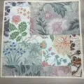 Retro vintage floral print 90cm large square silk scarf for women fashion hair band neck wrap. - YY-8
