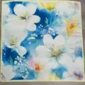 Elegant floral print square silk scarf for women, perfect for spring and summer fashion. - YY-8