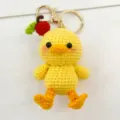 Handmade crochet duck keychain cute woolen animal plush pendant bag charm gift for friends - Cute Duck
