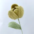 Handgemachte Häkel-Tulpe Blume fertig Blumenstrauß strick Blumen für Dekoration Geschenk - Gelbe Serie D